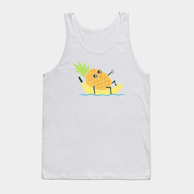 Summer Chilling Tank Top by HandsOffMyDinosaur